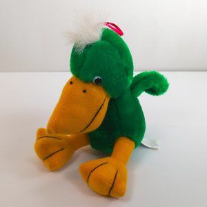 Vintage PELICAN Stuffed Animal Plush Toy Oriental Trading Omaha Nebraska Green